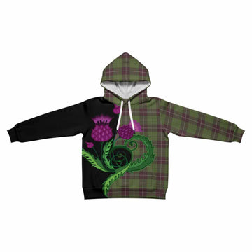 Raeside Tartan Kid Hoodie Traditional Scottish Thistle