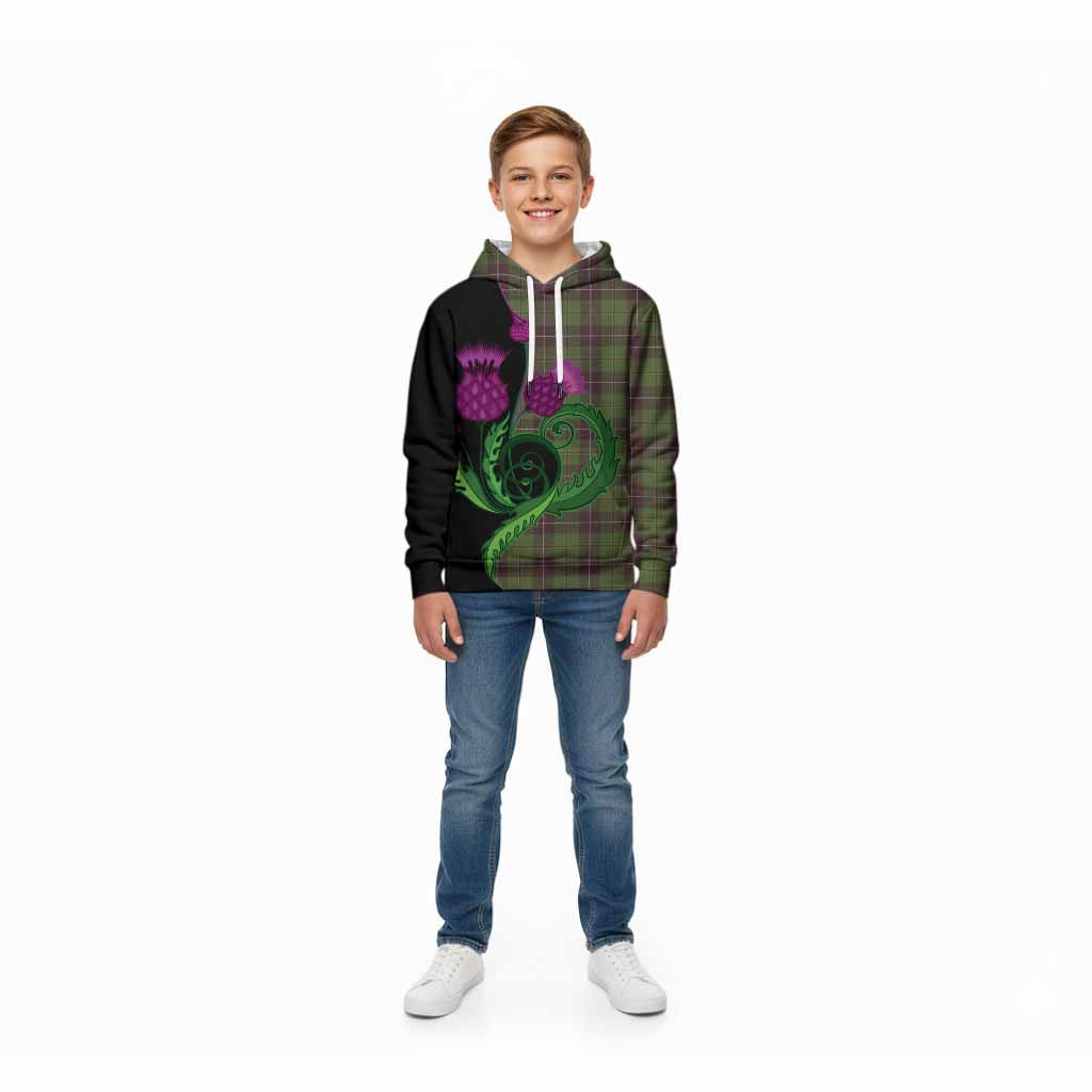 Raeside Tartan Kid Hoodie Traditional Scottish Thistle