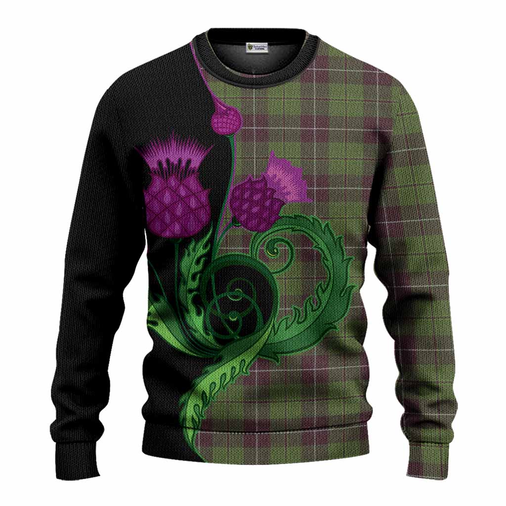 Raeside Tartan Knitted Sweater Traditional Scottish Thistle