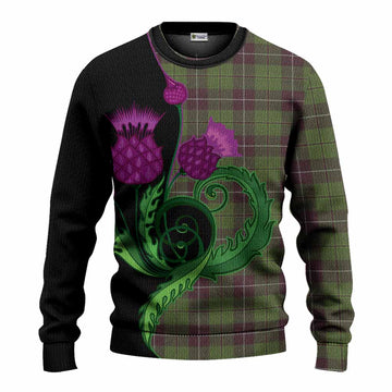 Raeside Tartan Knitted Sweater Traditional Scottish Thistle
