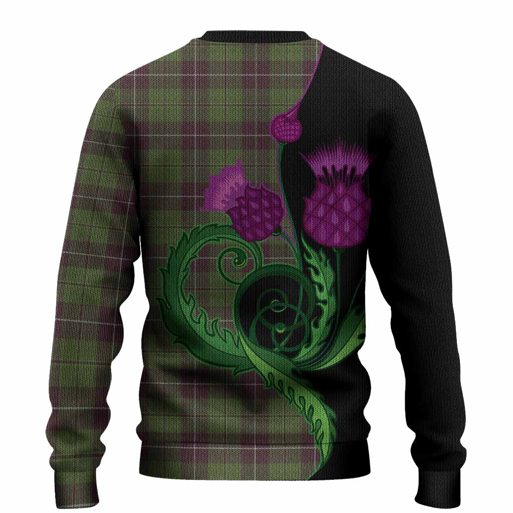Raeside Tartan Knitted Sweater Traditional Scottish Thistle