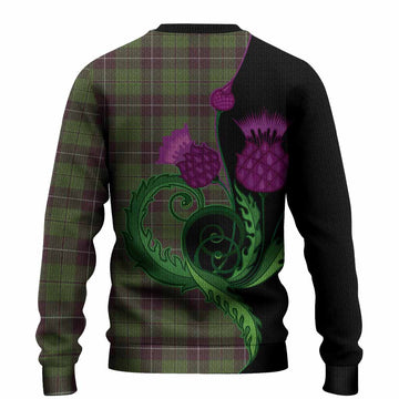 Raeside Tartan Knitted Sweater Traditional Scottish Thistle