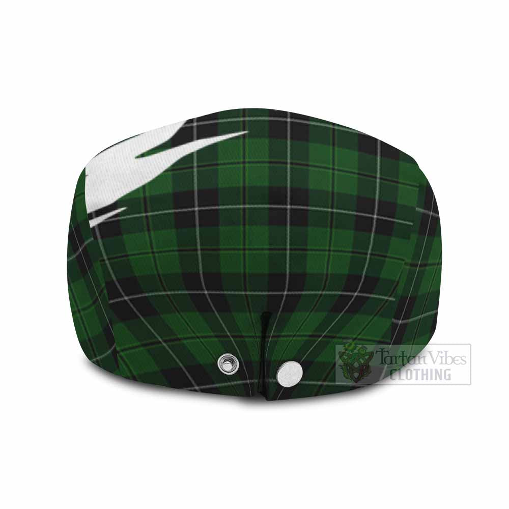 Raeside Tartan Loch Ness Monster Scottish Heritage Art Flat Cap, Jeff Cap