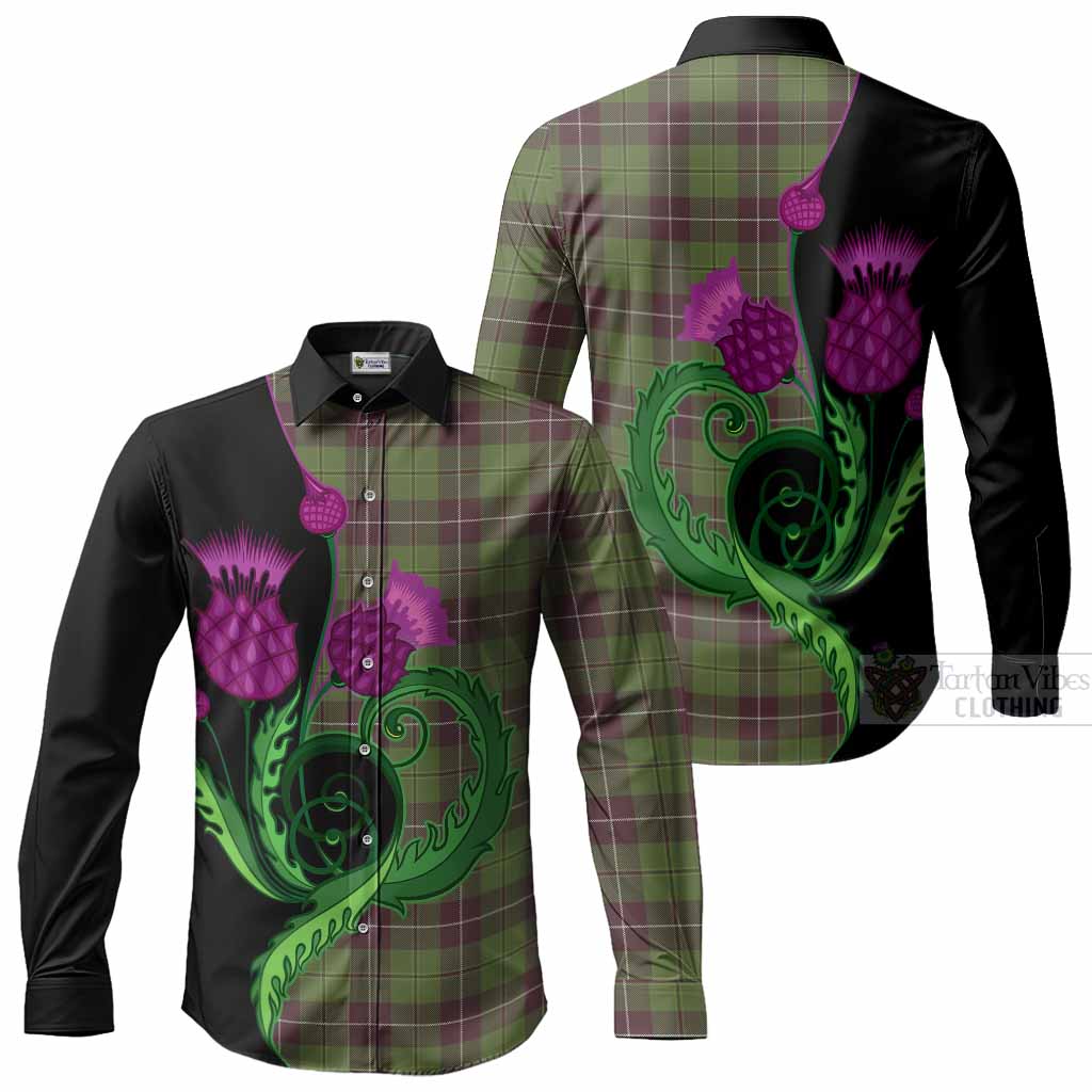 Raeside Tartan Long Sleeve Button Shirts Traditional Scottish Thistle