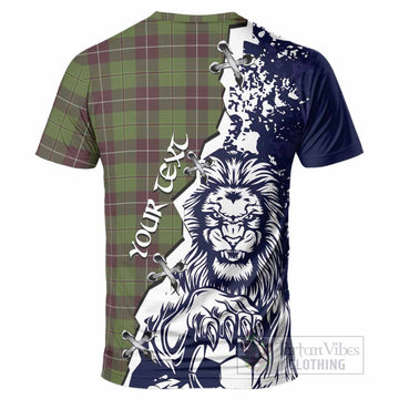 Raeside Tartan Scottish T-Shirt Angry Lion With Soccer Ball Style