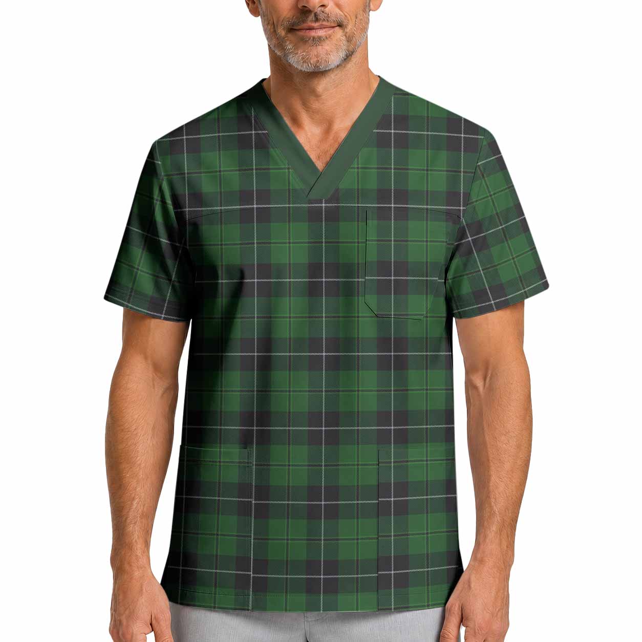 Raeside Tartan Scrub Top XL - Tartan Vibes Clothing