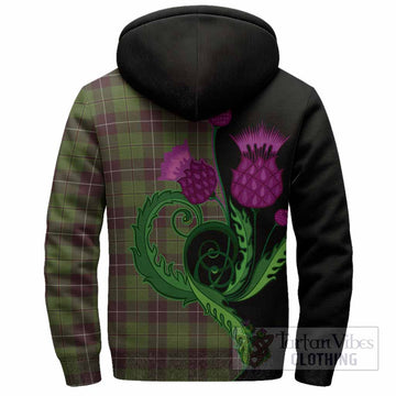 Raeside Tartan Sherpa Hoodie Traditional Scottish Thistle