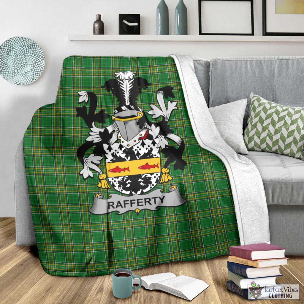 Rafferty Irish Clan Tartan Blanket with Coat of Arms - Tartan Vibes Clothing