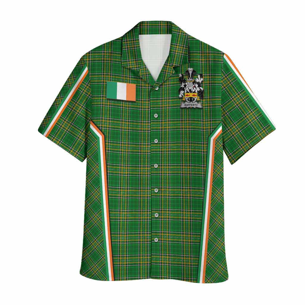 Rafferty Irish Clan Coat of Arm Tartan Hawaiian Shirt Flag Style