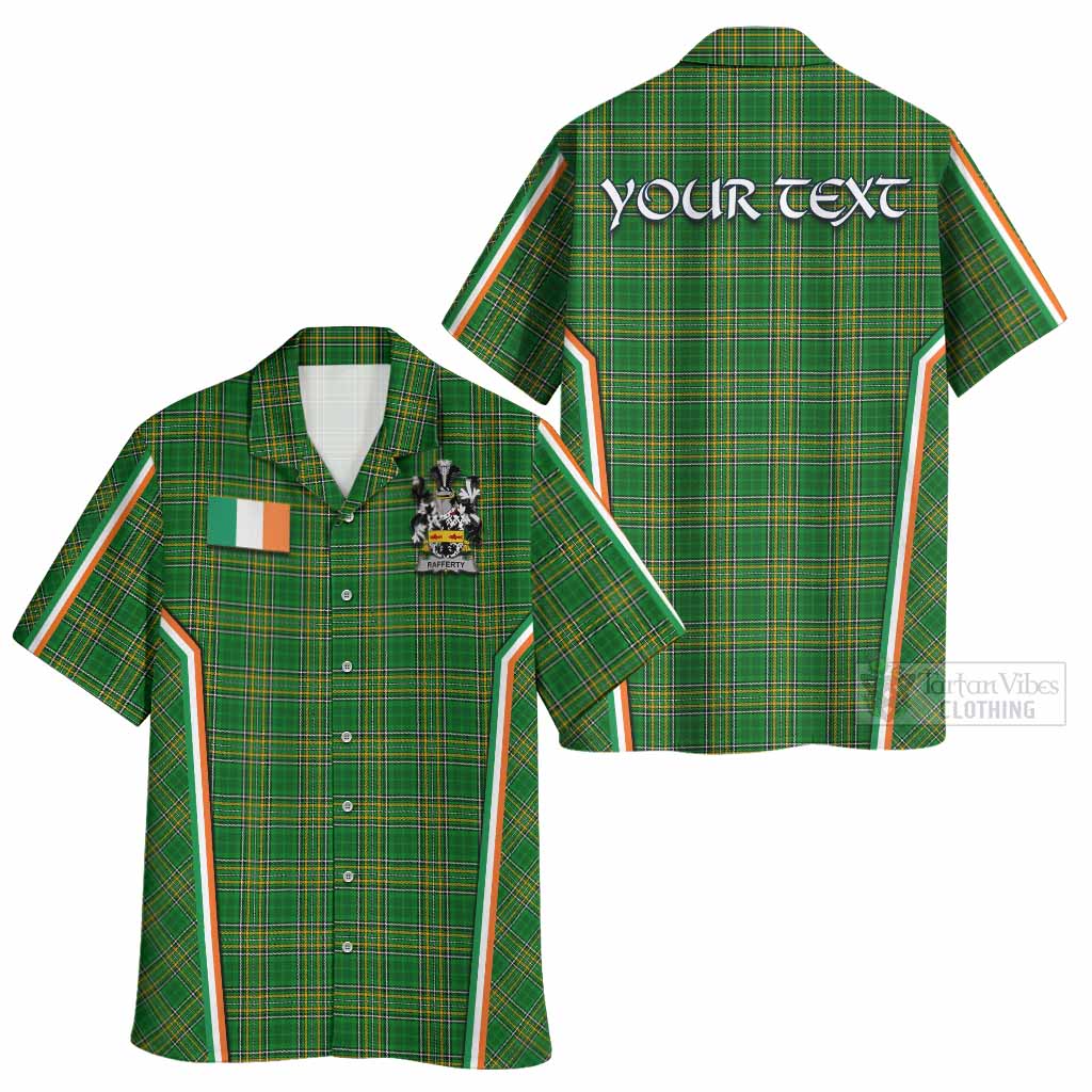 Rafferty Irish Clan Coat of Arm Tartan Hawaiian Shirt Flag Style