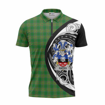 Rafter Irish Clan Zipper Polo Shirt Celtic Circle Style Unisex - Tartan Vibes Clothing