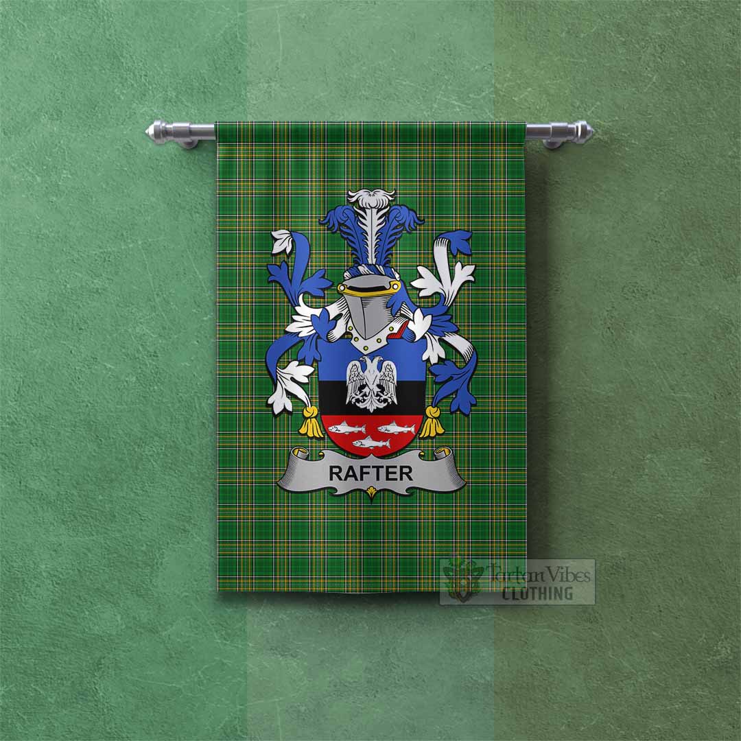 Rafter Irish Clan Tartan Gonfalon, Tartan Banner with Coat of Arms Rectangle - Tartan Vibes Clothing