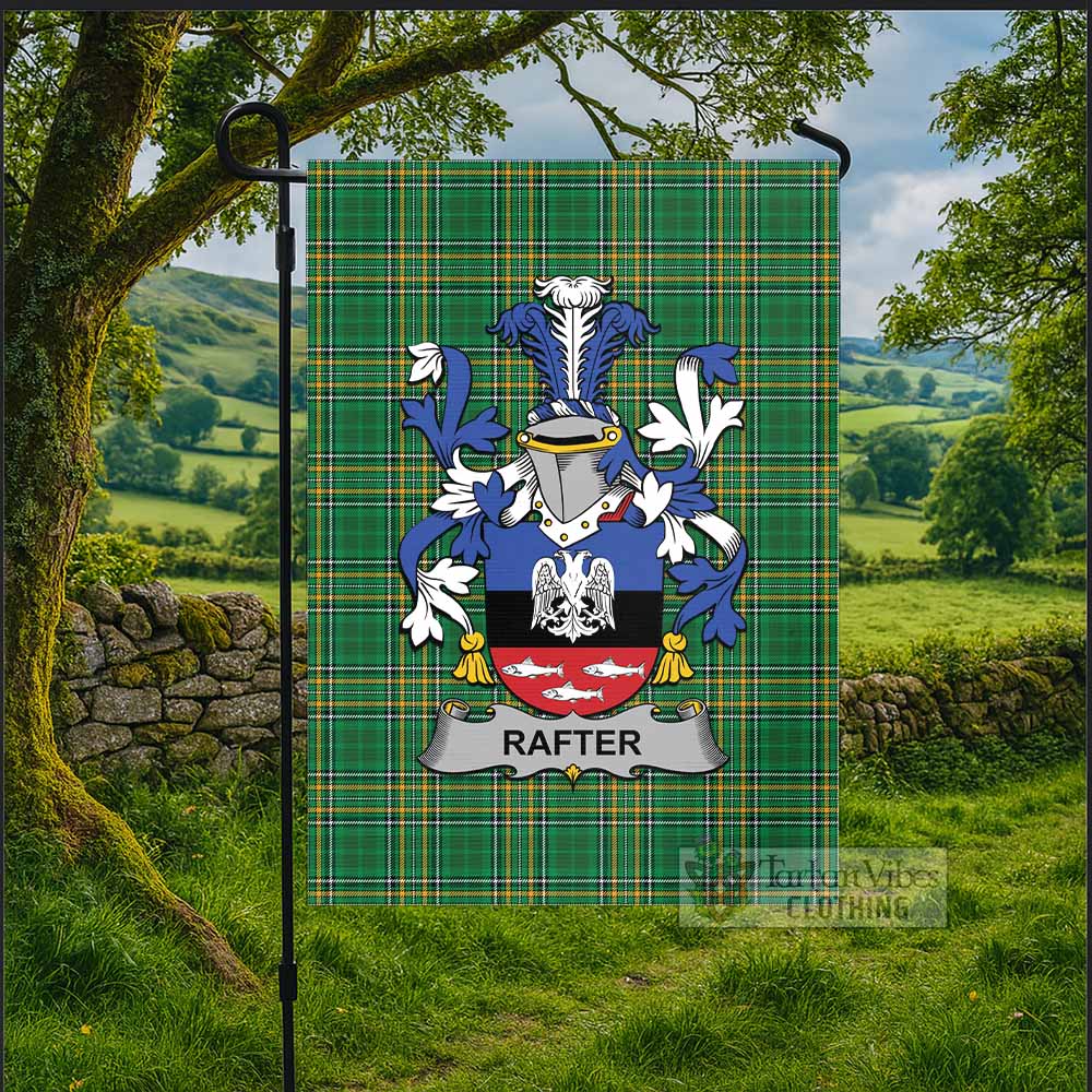 Rafter Irish Clan Tartan Flag with Coat of Arms