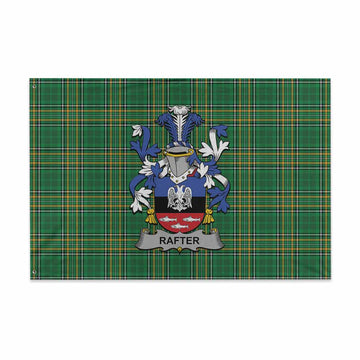 Rafter Irish Clan Tartan House Flag with Coat of Arms