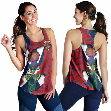 Tartan Vibes Clothing Rait Tartan Family Crest Women's Racerback Tanks Scottish Thistle Celtic Inspired