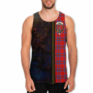 Tartan Vibes Clothing Rait Tartan Family Crest Men's Tank Top Alba Gu Brath Be Brave Lion Ancient Style