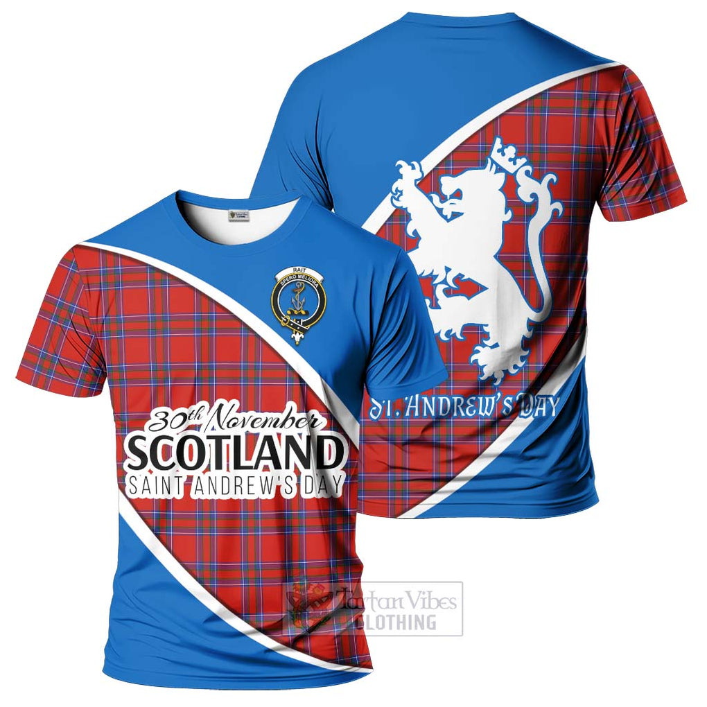 Tartan Vibes Clothing Rait Family Crest Tartan T-Shirt Celebrate Saint Andrew's Day in Style