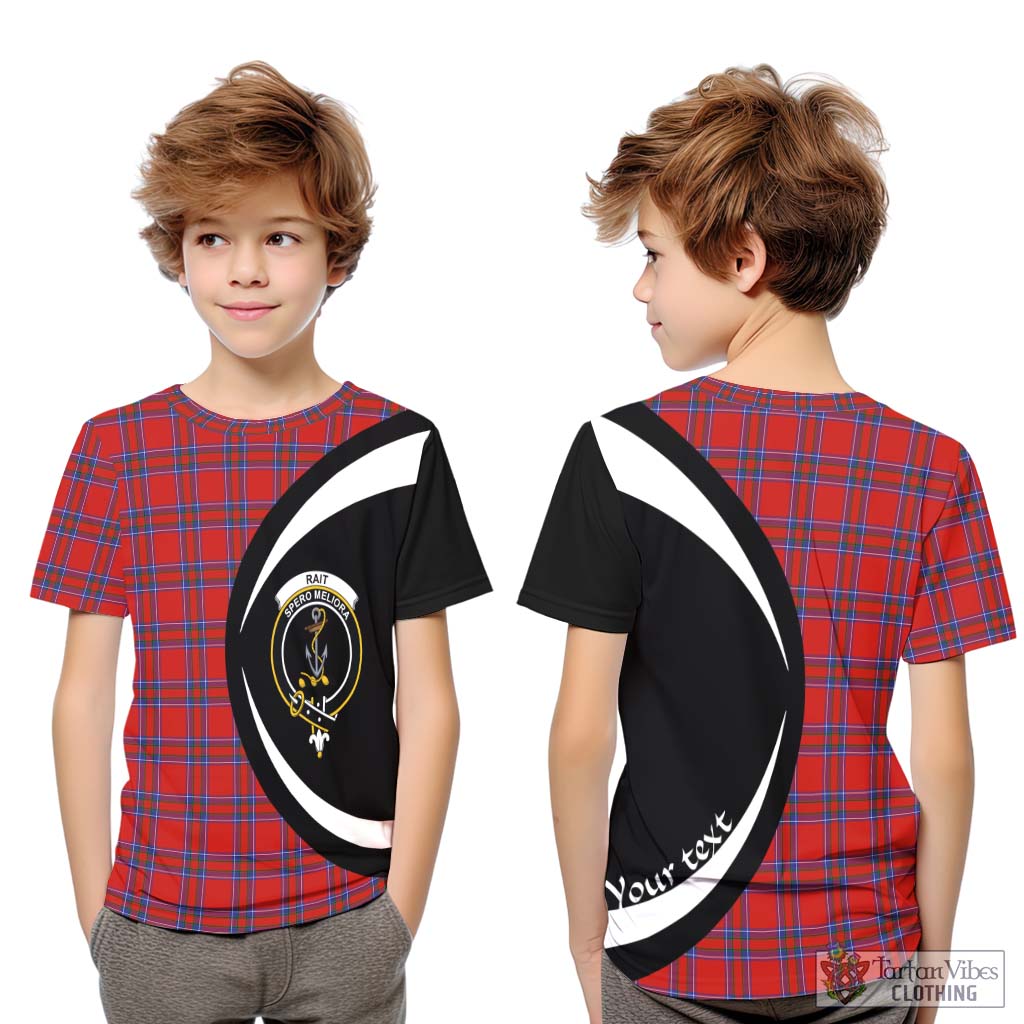 Rait Tartan Kid T-Shirt with Family Crest Circle Style Youth XL Size14 - Tartan Vibes Clothing
