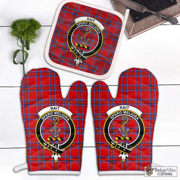 Rait Tartan Combo Oven Mitt & Pot-Holder with Family Crest Combo 1 Oven Mitt & 1 Pot-Holder White - Tartan Vibes Clothing