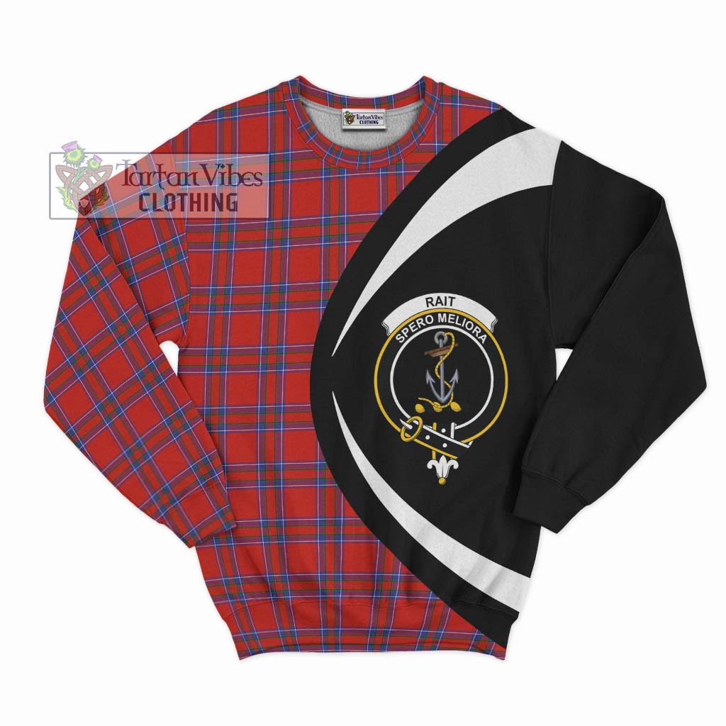 Rait Tartan Sweatshirt with Family Crest Circle Style Unisex - Tartan Vibes Clothing