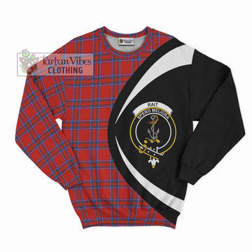 Rait Tartan Sweatshirt with Family Crest Circle Style Unisex - Tartan Vibes Clothing
