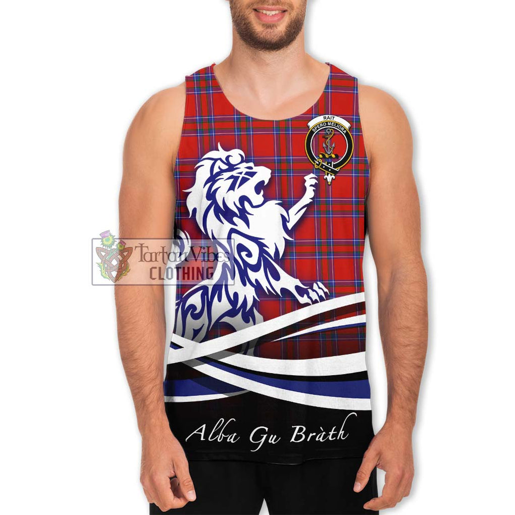 Rait Tartan Men's Tank Top with Alba Gu Brath Regal Lion Emblem Men - Tartanvibesclothing Shop