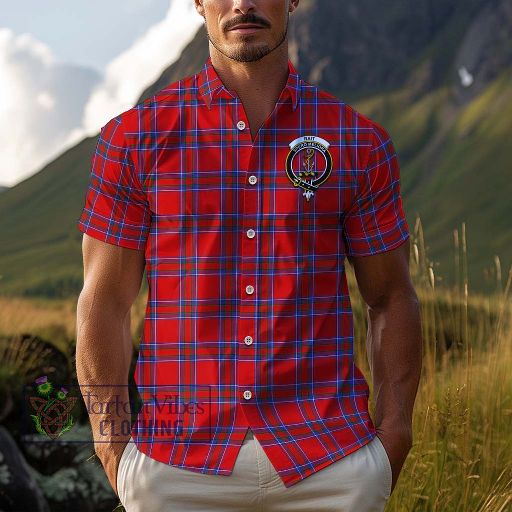 Rait Tartan Cotton Hawaiian Shirt with Family Crest Adult - Tartan Vibes Clothing