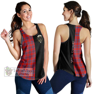 Rait Tartan Women's Racerback Tanks with Family Crest and Half Of Me Style