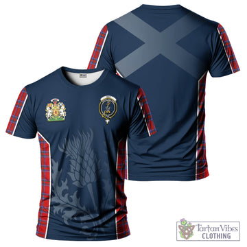 Rait Tartan T-Shirt with Family Crest and Scottish Thistle Vibes Sport Style