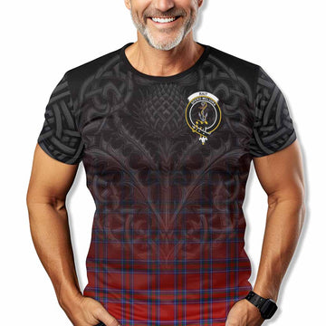 Tartan Vibes Clothing Rait Tartan T-Shirt with Family Crest Celtic Thistle Vibes