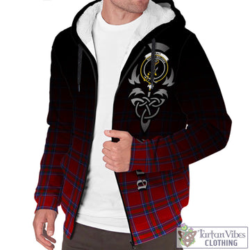 Rait Tartan Sherpa Hoodie Featuring Alba Gu Brath Family Crest Celtic Inspired