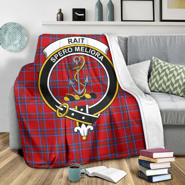 Rait Tartan Blanket with Family Crest