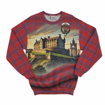 Tartan Vibes Clothing Rait Tartan Family Crest Sweatshirt with Scottish Ancient Castle Style