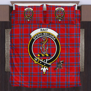 Rait Tartan Bedding Set with Family Crest