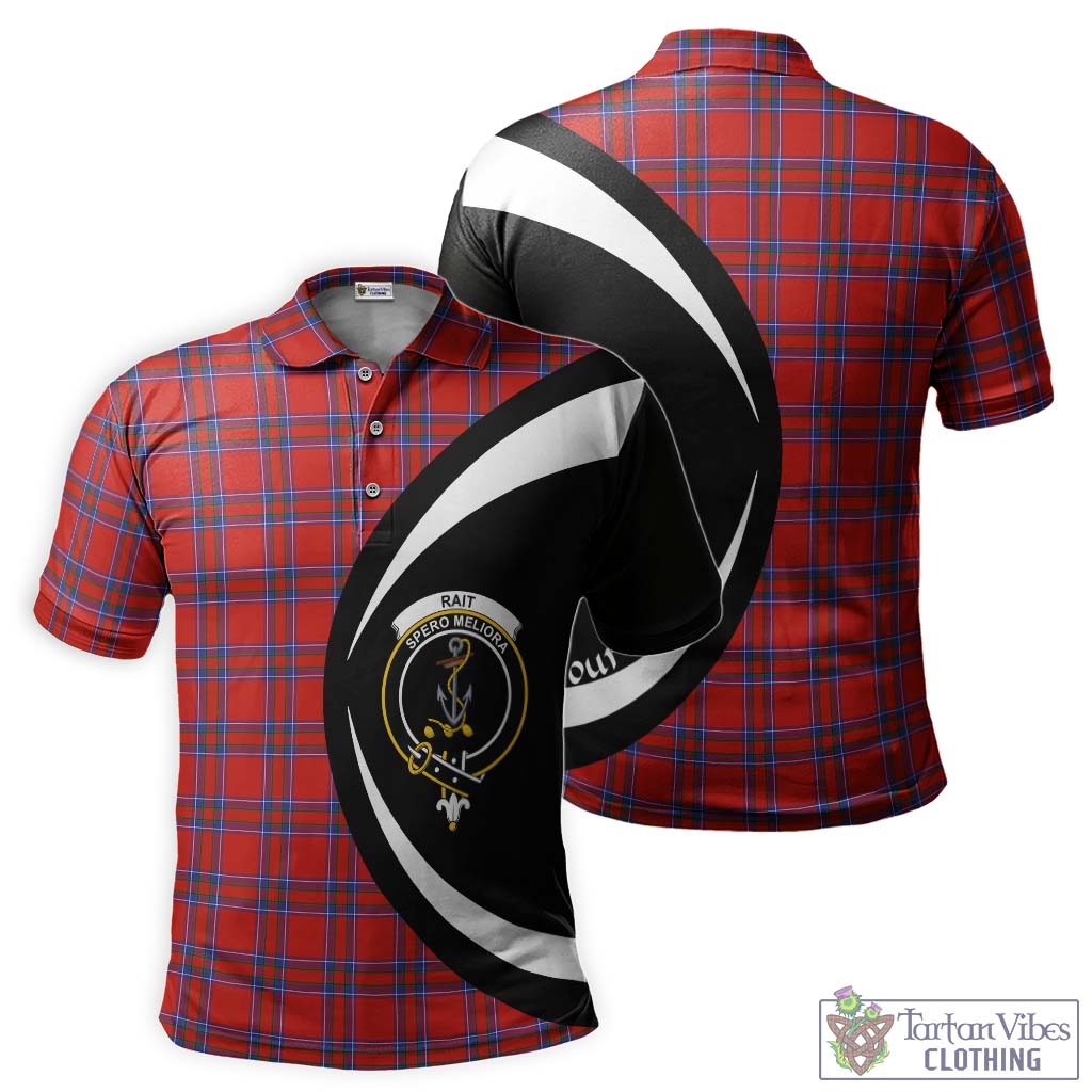 Rait Tartan Men's Polo Shirt with Family Crest Circle Style Kid - Tartan Vibes Clothing
