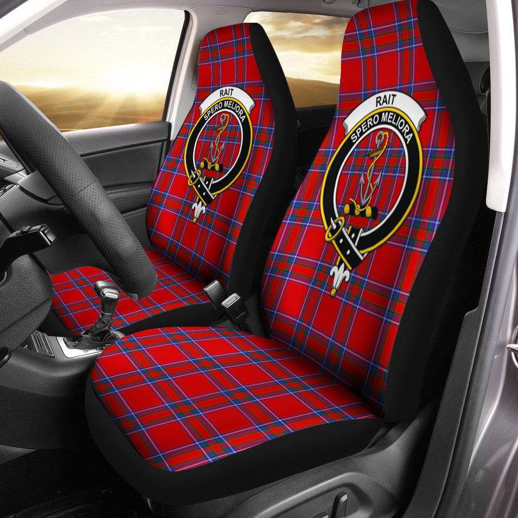 Rait Tartan Car Seat Cover with Family Crest One Size - Tartanvibesclothing
