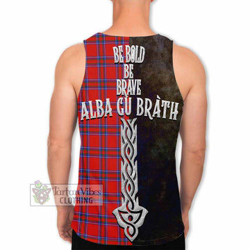 Tartan Vibes Clothing Rait Tartan Family Crest Men's Tank Top Alba Gu Brath Be Brave Lion Ancient Style