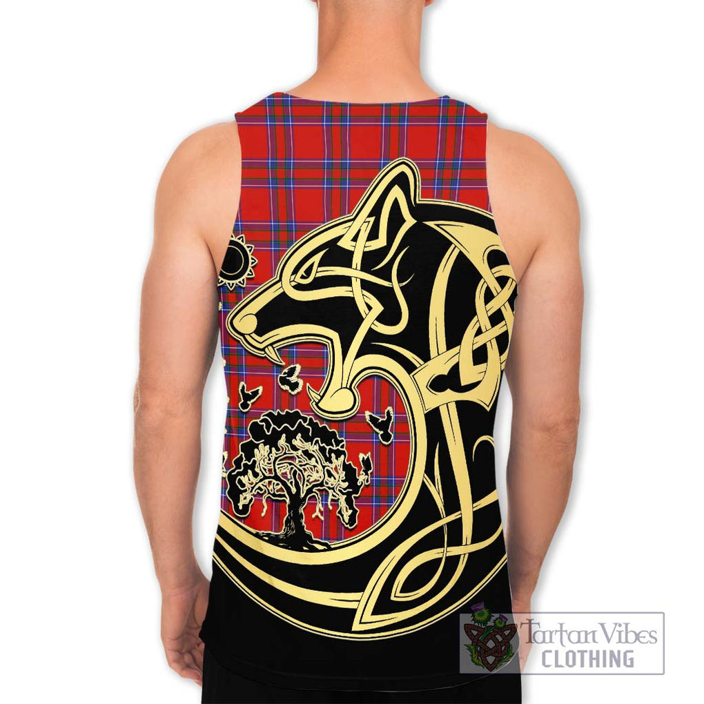 Rait Tartan Men's Tank Top with Family Crest Celtic Wolf Style - Tartan Vibes Clothing