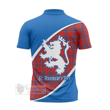 Tartan Vibes Clothing Rait Family Crest Tartan Zipper Polo Shirt Celebrate Saint Andrew's Day in Style