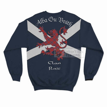 Rait Tartan Lion Rampant Sweatshirt Proudly Display Your Heritage with Alba Gu Brath and Clan Name