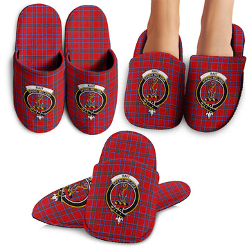Rait Tartan Home Slippers with Family Crest