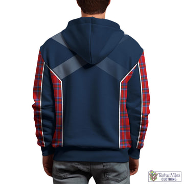 Rait Tartan Hoodie with Family Crest and Scottish Thistle Vibes Sport Style