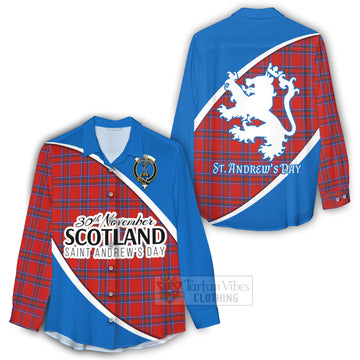 Tartan Vibes Clothing Rait Family Crest Tartan Women's Casual Shirt Celebrate Saint Andrew's Day in Style