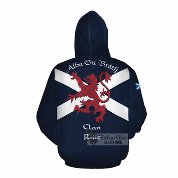 Rait Tartan Lion Rampant Cotton Hoodie Proudly Display Your Heritage with Alba Gu Brath and Clan Name