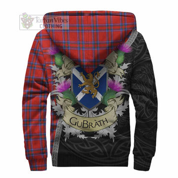 Rait Tartan Family Crest Sherpa Hoodie Lion Rampant Royal Thistle Shield Celtic Inspired