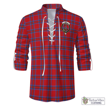Rait Tartan Men's Scottish Traditional Jacobite Ghillie Kilt Shirt with Family Crest