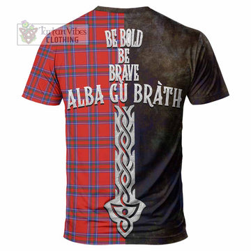 Tartan Vibes Clothing Rait Tartan Family Crest T-Shirt Alba Gu Brath Be Brave Lion Ancient Style