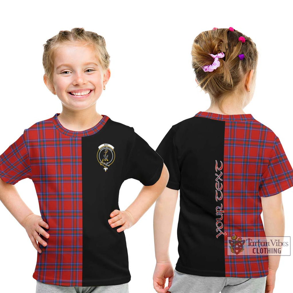 Rait Tartan Kid T-Shirt with Family Crest and Half Of Me Style - Tartanvibesclothing Shop