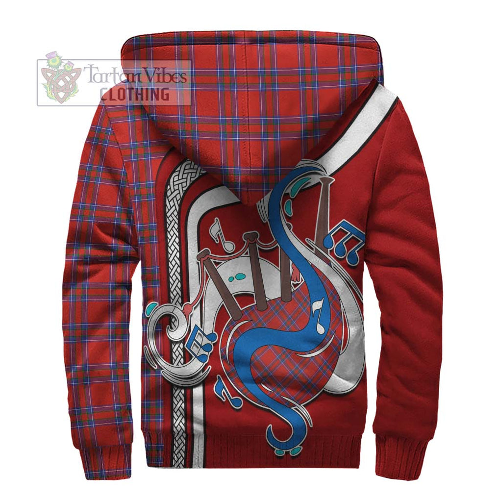 Rait Tartan Sherpa Hoodie with Epic Bagpipe Style - Tartanvibesclothing Shop