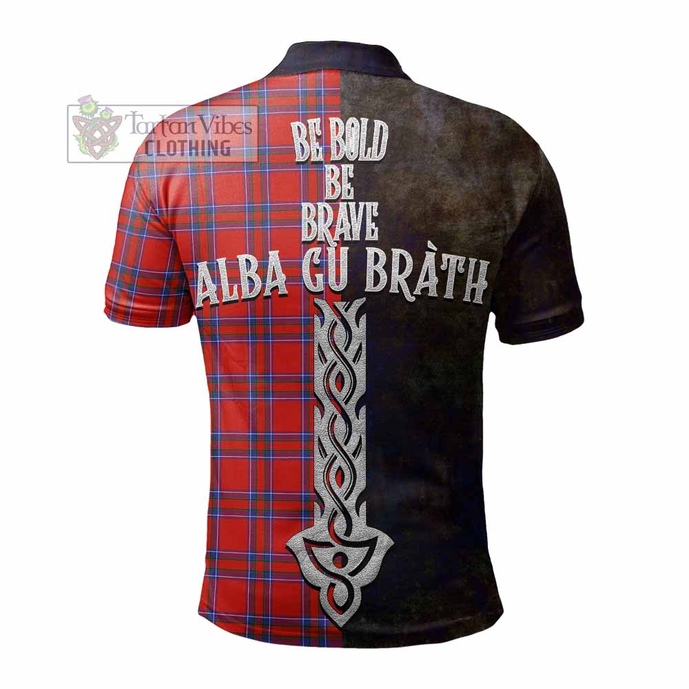 Tartan Vibes Clothing Rait Tartan Family Crest Polo Shirt Alba Gu Brath Be Brave Lion Ancient Style